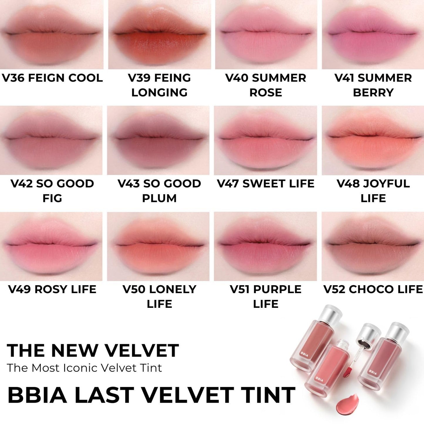 BBIA Last Velvet Tint NEW - Soft Creamy Matte Finish Lip Stain, Blur Effect & Velvety Texture, Long-Lasting, High Pigment, Non-Drying, Vegan, Korean Lip Makeup (V21 REAL NOTE, Pack of 1)