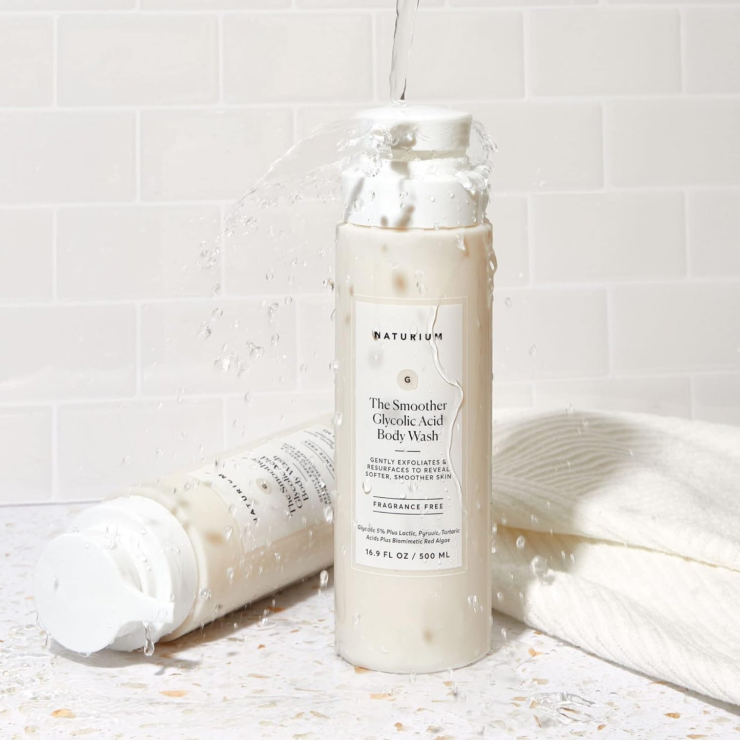 Naturium The Smoother Glycolic Acid Exfoliating Body Wash, Soft & Smoothing Cleanser, 16.9 oz