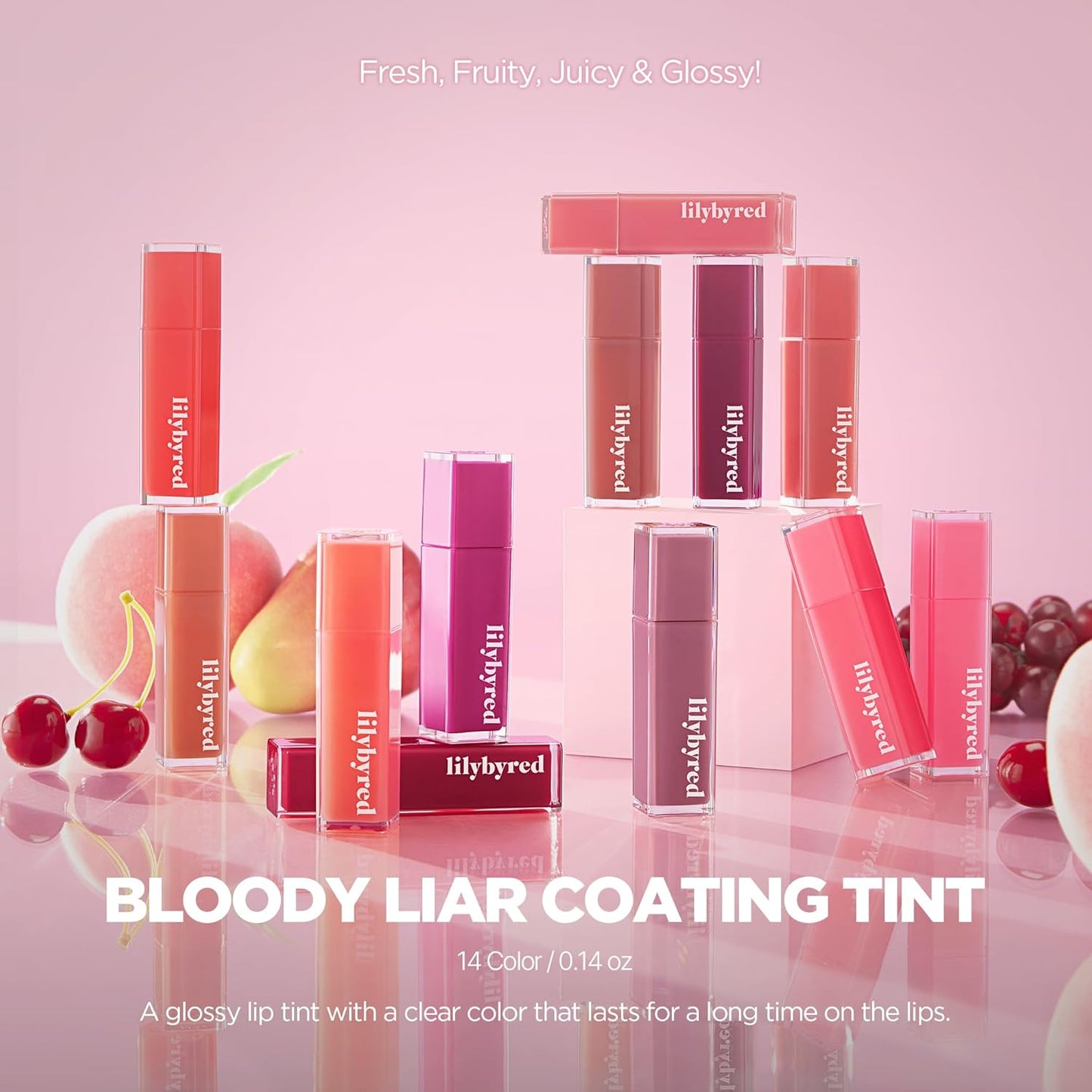 lilybyred Bloody Liar Coating Tint | Korean Glossy Lip Stain, Vivid & Juicy Color, Syrupy Shine, Moisturizing, Long-Lasting & Smudge-Proof, Non-Sticky, Lightweight, 0.14 oz. (09 Indifferent Fig)