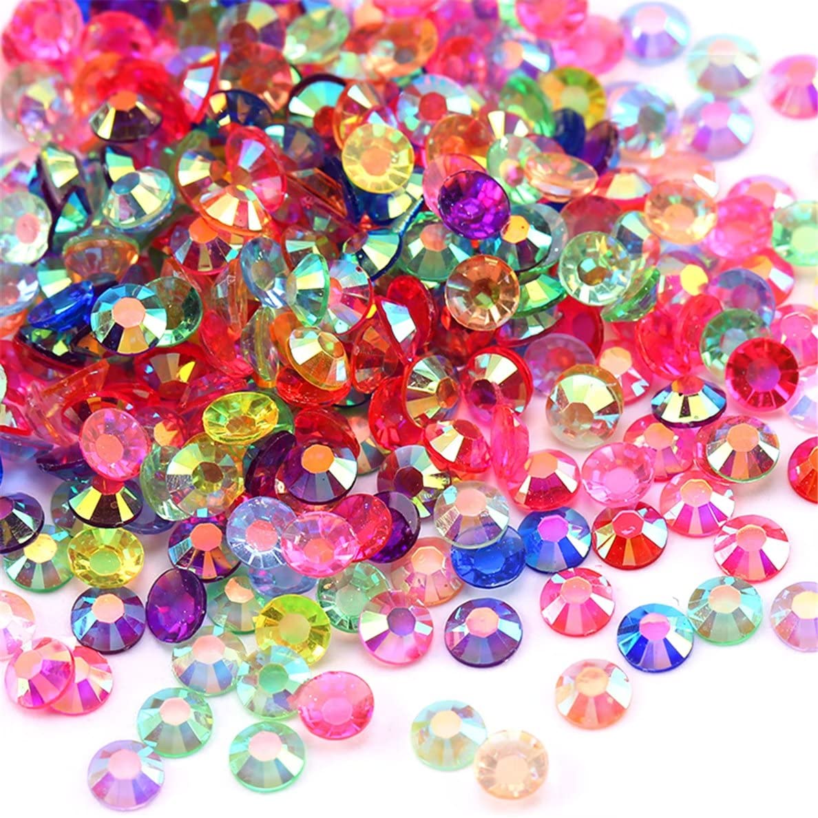 720 Pcs SS30 6mm AB Flatback Rhinestones for Nails Art Crafts Transparent Glitter Round Gems Crystals DIY Clothes Shoes(Clear Light Sapphire AB)