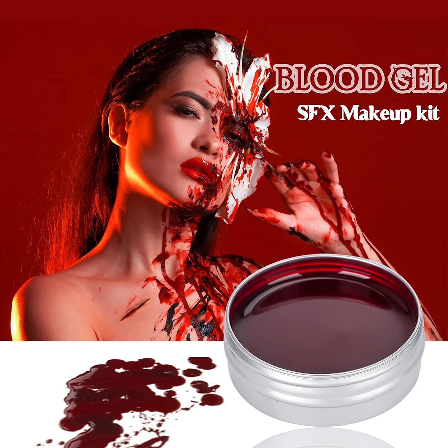 Scar Wax SFX Makeup Kit - Halloween Makeup Kit Fake Blood Makeup Special Effects Makeup Kit Skin Wax FX Makeup for Halloween Party Stage Festival