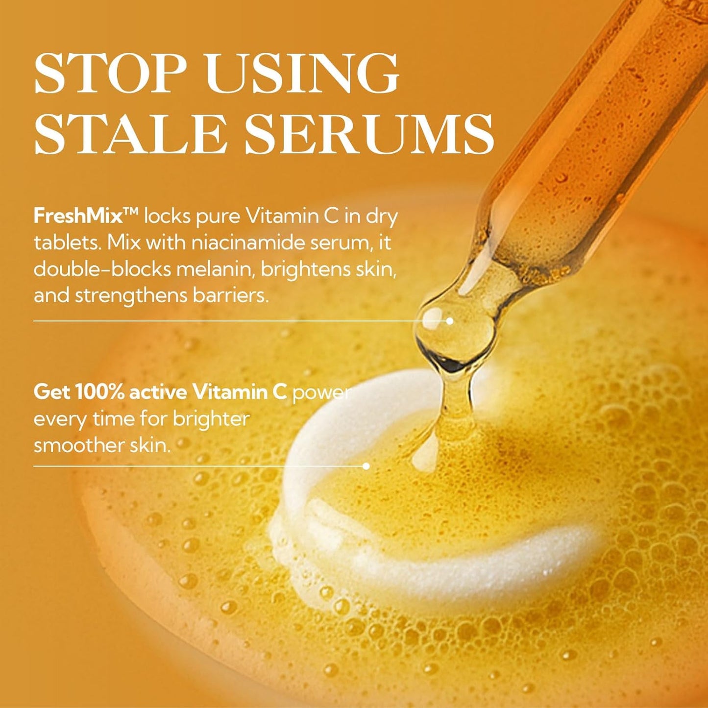 LANBENA Revolutionary Vitamin C Tablets Serum for Face, Illuminating Fcae Serum With Niacinamide, Brightening Anti-Aging Essence for Sensitive Skin, Non-Greasy, Reduces Dark Spots & Wrinkles (1.05 Oz)