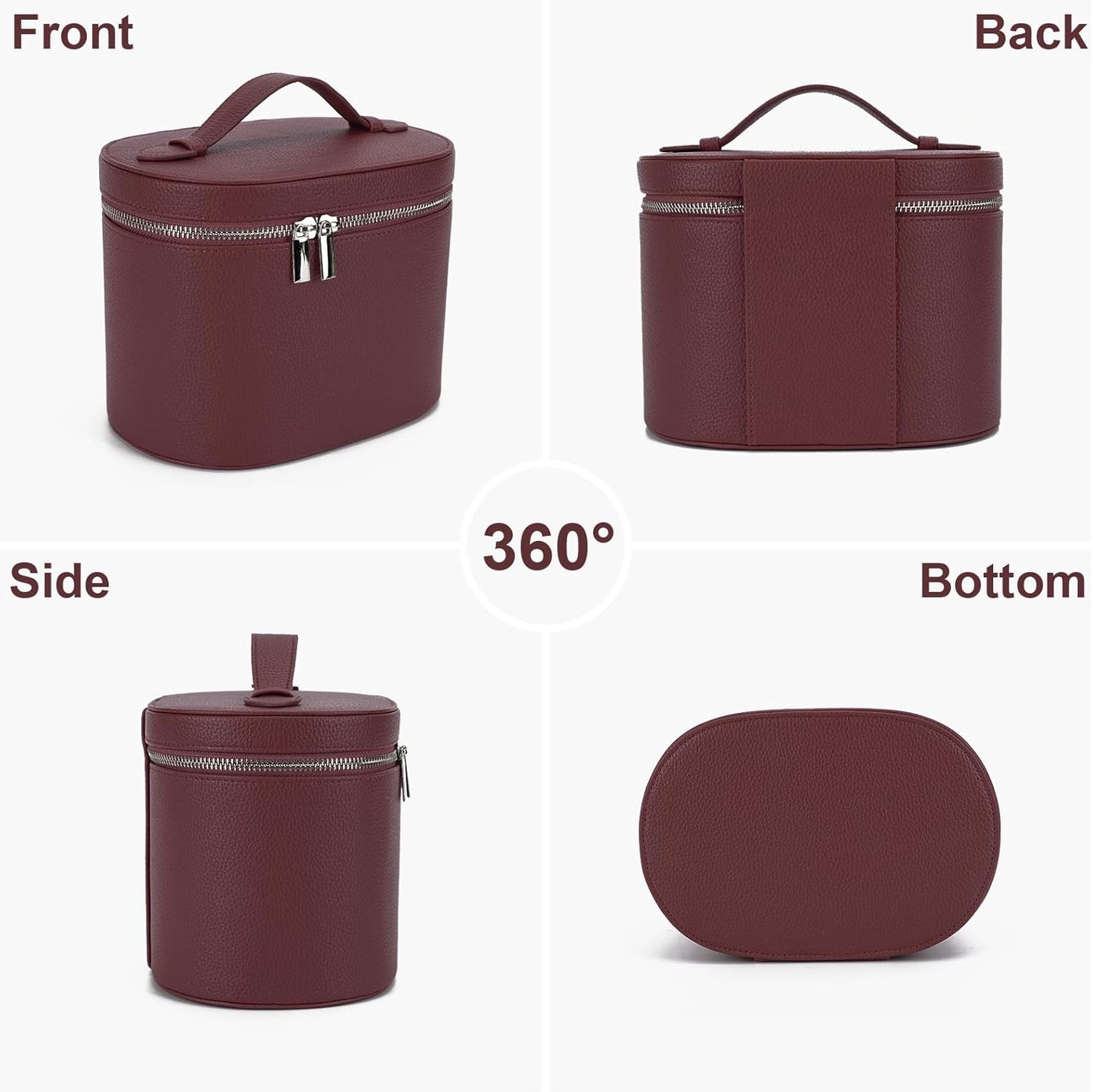 YFGBCX Makeup Bag Vanity Case with Removable Divider Travel Toiletry Bag Portable Cosmetic Bag Makeup Organizer Case