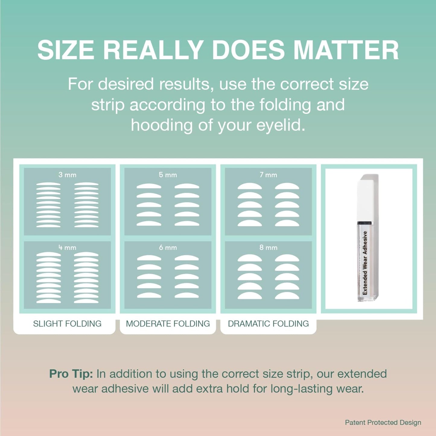 Contours Rx Lids By Design - Non-Surgical & Transparent Eyelid Lift Strips - For a More Youthful-Looking Appearance, Reshape and Define with Eyelid Tape for Hooded Eyes (8mm) 80ct