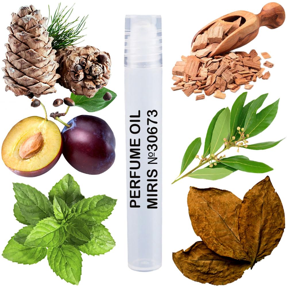 MIRIS Perfume Oil No. 30673, Inspired by Ciga, Long-Lasting Men Roll-On, Rollerball 0.34 Fl Oz / 10 ml