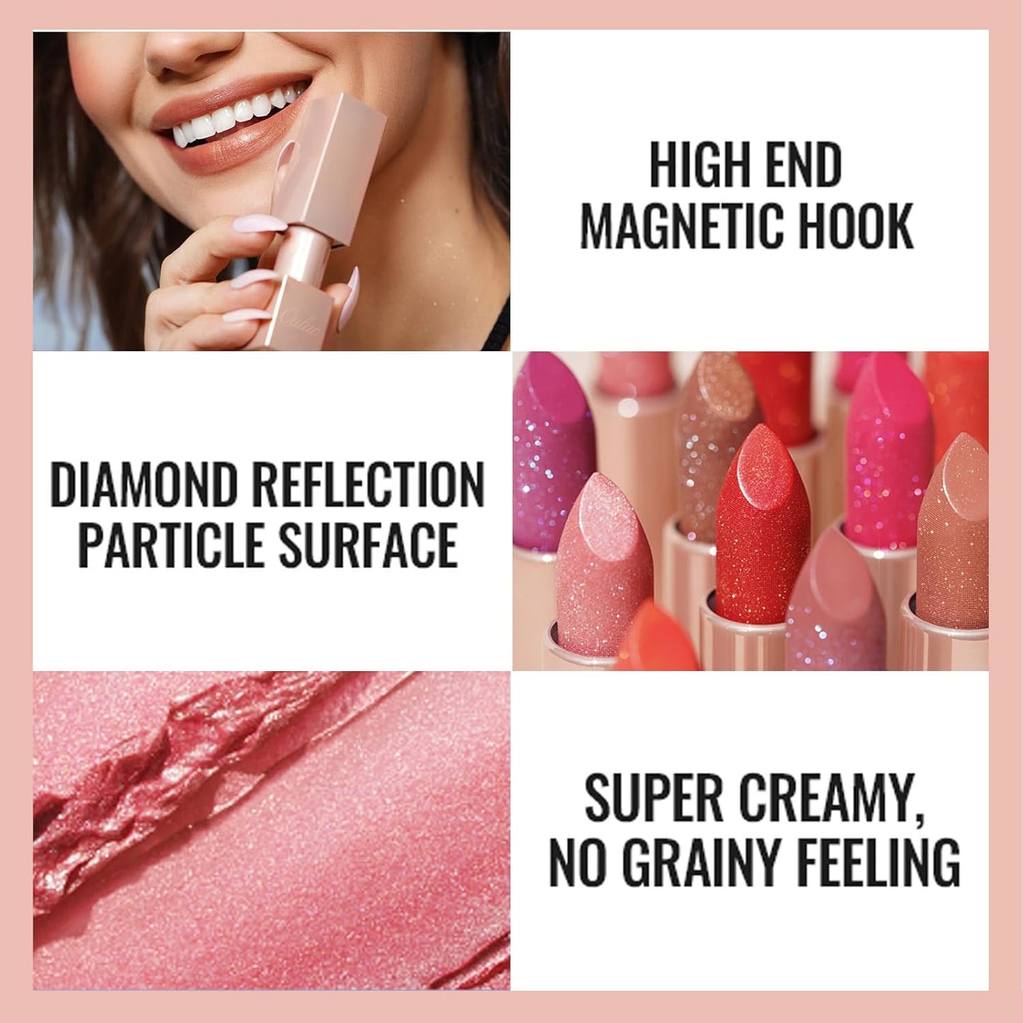 Oulac Moisture Lipstick Set 3PCS - Infinity High Shine Finish, Hydrating Vegan Lipstick Infused with Damask Rose Oil for All-Day Comfort, Gluten-Free, PG10+PG12+PG13