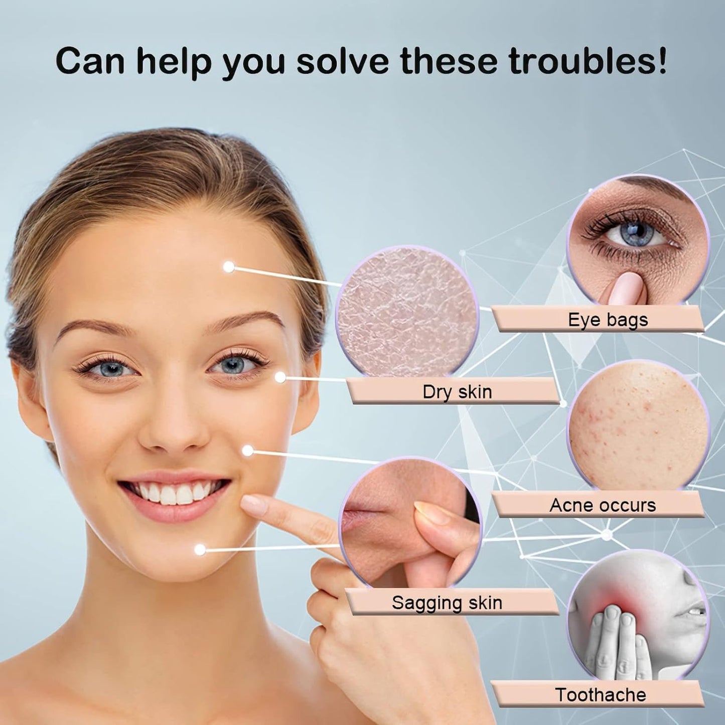 KOGITI Ice Mold for Face & Eye, Beauty Facial Roller, Puffiness Relief Massage Skin Care Tool, Ice Cube Holder (Purple)