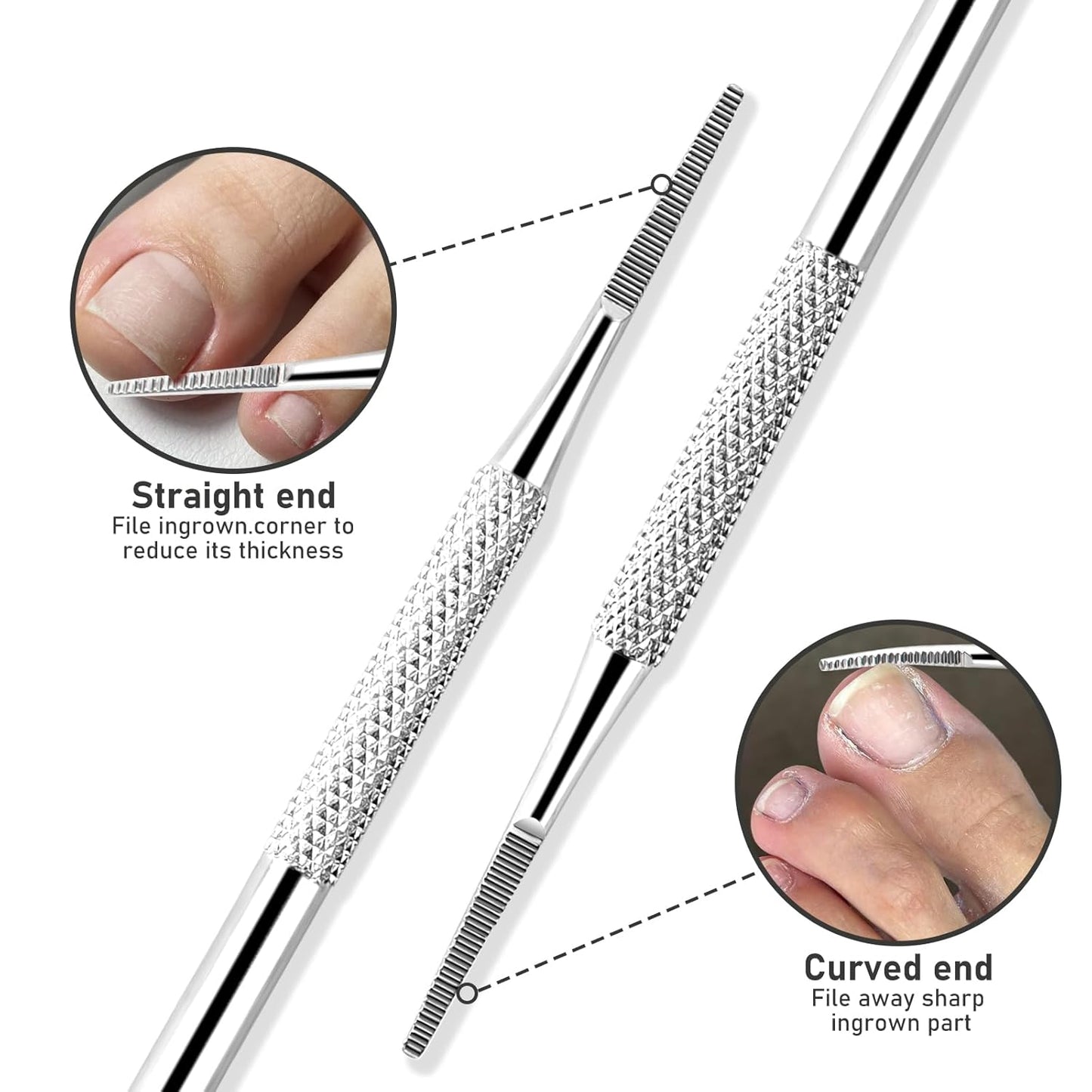 Ingrown Toenail Tool Kit, Ingrown Toenail Removal Kit: Ingrown Toenail Clippers, Ingrown Toenail File and Lifters, Under Nail Cleaner - Professional Pedicure Tools Set for Effective Treatment
