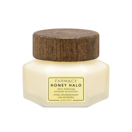 Farmacy Ceramide Face Moisturizer - Honey Halo Hydrating Facial Moisturizer for Dry Skin - Plumps, Soothes + Restores Skin with Potent Ceramides + Buckwheat Honey for a Dewy, Healthy Glow (50ml)