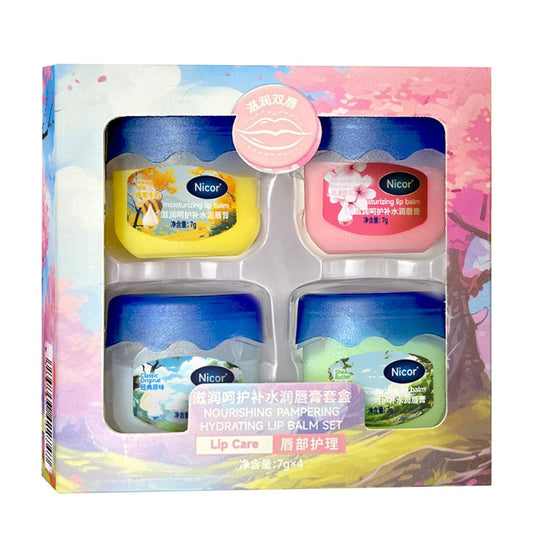 4 Pack Lip Balm Set, Lip Moisturizer For Very Dry Lips, Hydrating Lip Balm For Dry Cracked Lips, Lip Treatment For Dry Cracked Lips, Lip Balms & Moisturizers, 4 Tastes Lip Balm For Men & Women