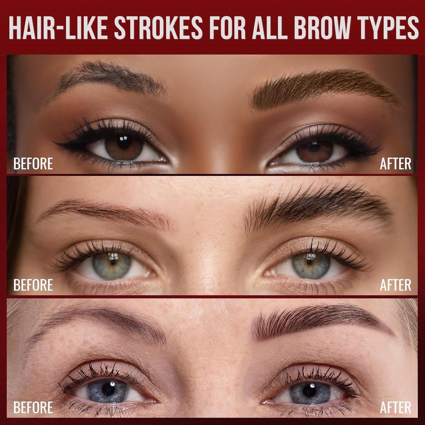 Vevivia Eyebrow Pencils for Women - Eyebrow Pen with Dual-Brush-Tip & Curved Tip for Natural Fuller-Looking Brows, Precise Hair-Like Strokes for All Brow Types, Last All-Day Brow Makeup, Dark Brown