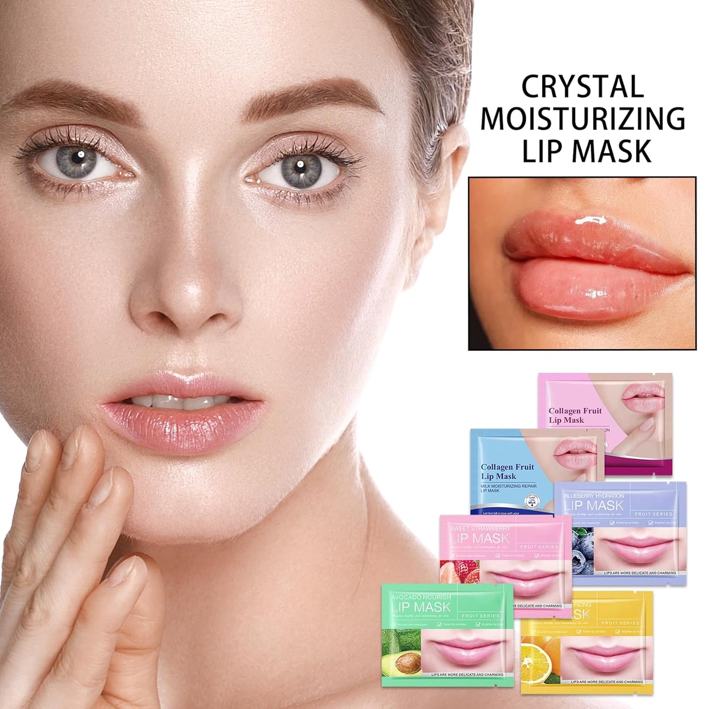 30 Packs Moisturizing Lip Masks,Overnight Lip Patches,Hydrating Lip Mask Set for Lip Care,Plumping Lip Sheet Mask,Lightweight Lip Sleeping Masks for All Skin Types