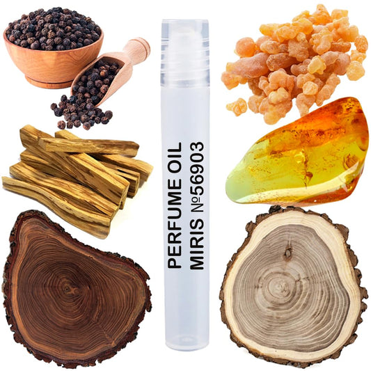 MIRIS Perfume Oil No. 56903, Inspired by Ebene Fume, Long-Lasting Unisex Roll-On For Women and Men, Rollerball 0.34 Fl Oz / 10 ml