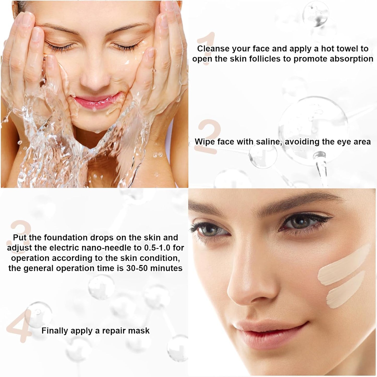 BB Pigment Serum Starter Kit Hyaluronic Acid Essence Foundation BB Facial Glow Skin Care Kit 0.27oz 12 Vials, Combined With Niacinamide and Peptides To Brighten Skin Tone Anti-Aging Foundation #1