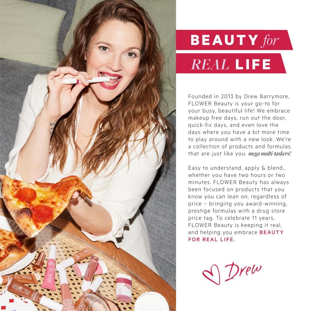 FLOWER Beauty By Drew Barrymore Perfect Pout Hydrating Lip Mask - Soothes + Softens Lips + Natural-Looking Tint - Recovery Lip Treatment + Moisturizes + Hydrates Lips - Scented - Cruelty-Free + Vegan ( Smooch)