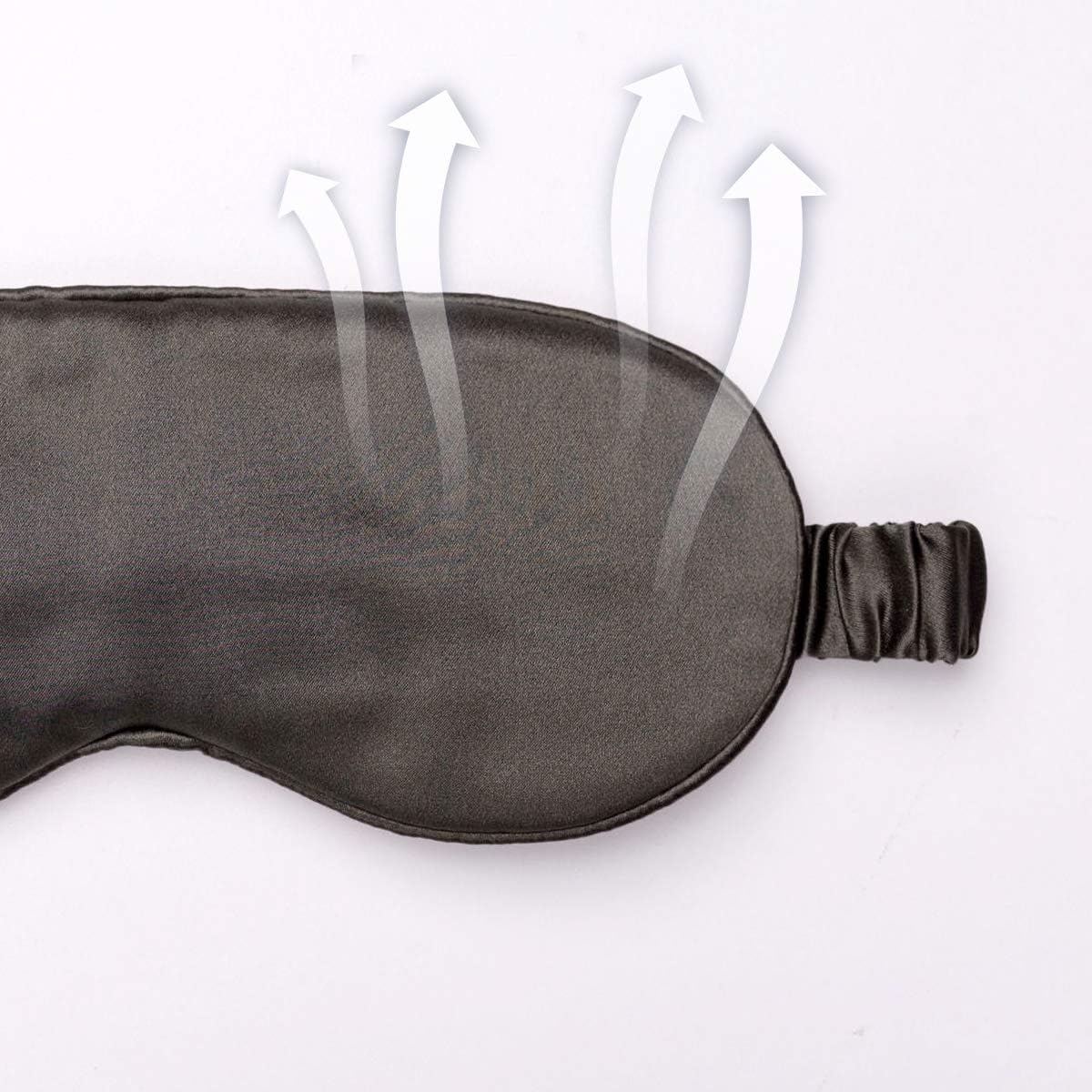 Silk Sleep Mask Light Blocking Luxury 100% Mulberry 19mm Silk Eye Mask Eye Cover Blindfold Ultra Soft Light & Comfy Anti Aging Skin Care with Travel Bag Gift Package