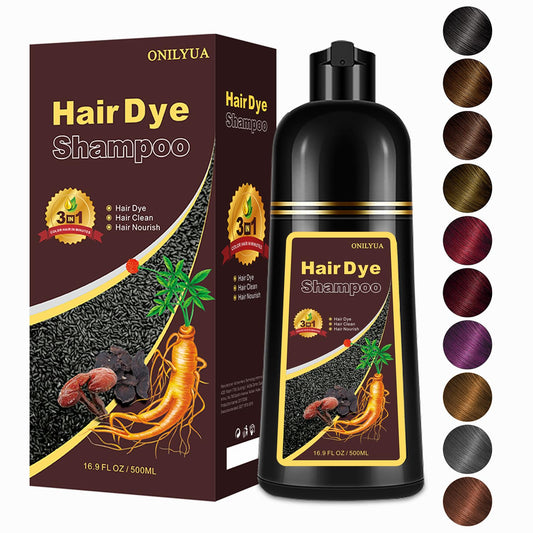 Deep Wine Red Hair Color Shampoo, 16.9 FL Oz, Semi-Permanent, Ammonia-Free, 30 Day Lasting, Gray Hair Coverage