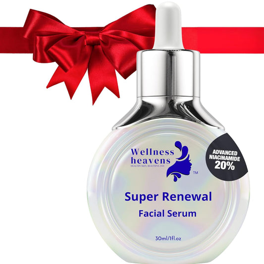 Wellness Heavens Vitamin C Serum for Face, Anti Aging Collagen Peptide Face Serum with Niacinamide & Vitamin E for Dark Spot, Brightening, Moisturizing, Smoothing, Firming, 30 ml