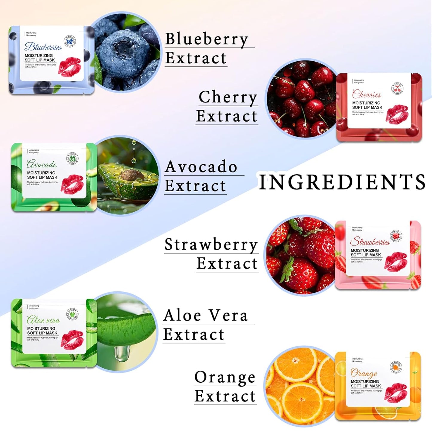 30PCS Moisturizing Lip Masks Set, Overnight Bulk Lip Patches, Long-lasting Hydrating Sleeping Lip Plumping Masks for Women 06