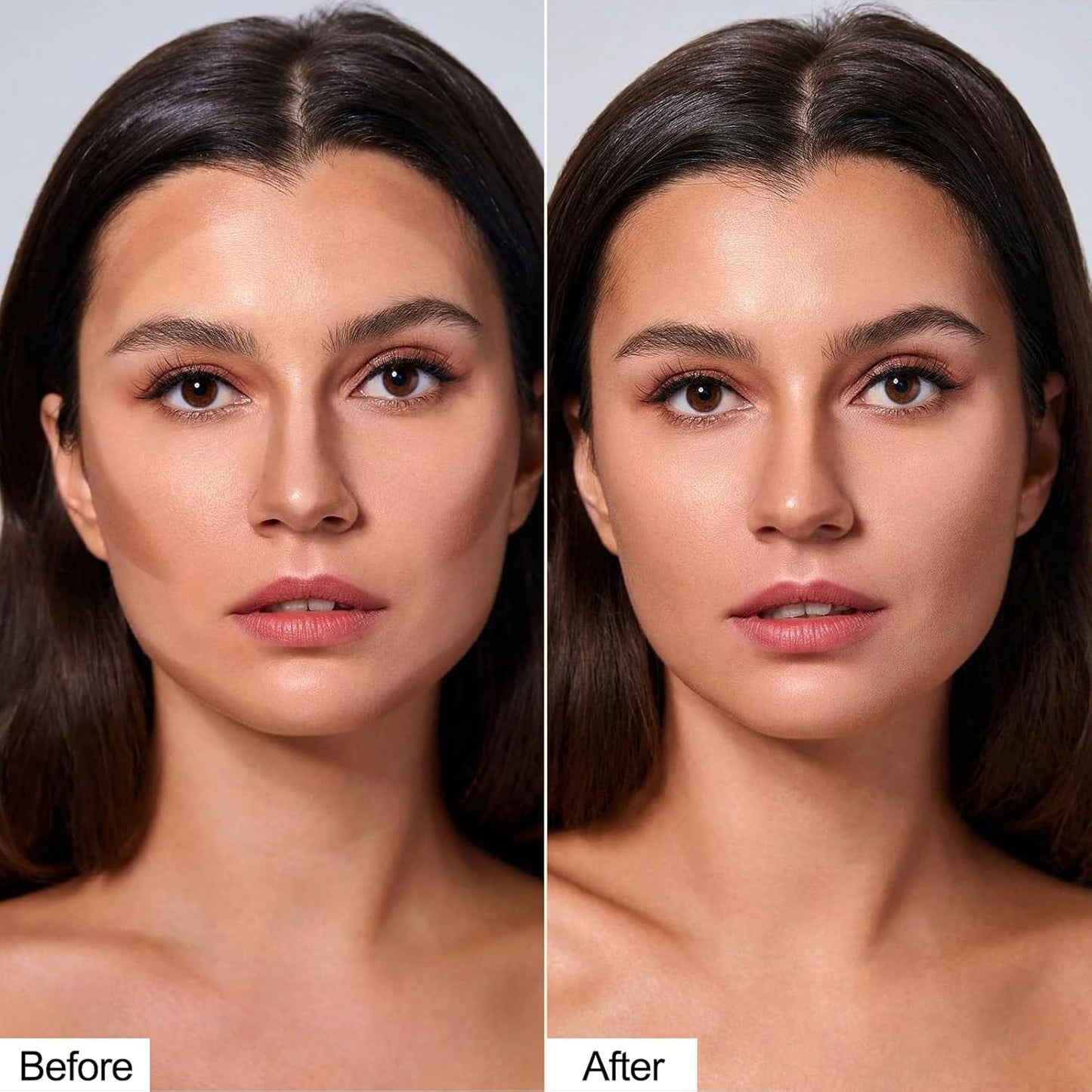 Erinde Warm Toned Bronzer Stick, Natural Cream Contour Stick, Blendable & Smooth Matte Bronzer Stick, Waterproof & Long Lasting Face Shaping Contouring Makeup, 02 Natural Brown