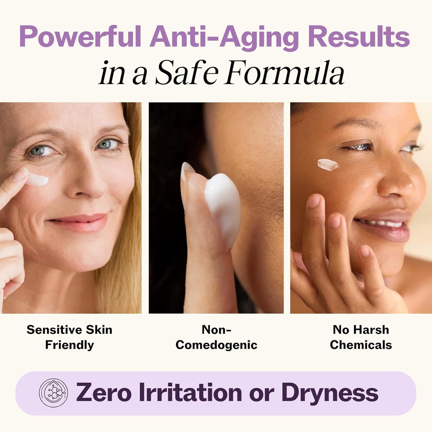 LilyAna Naturals Eye Cream for Dark Circles and Puffiness, Under Eye Cream for Wrinkles and Bags, Anti Aging Cream helps Improve Dryness; for Sensitive Skin 0.5 oz