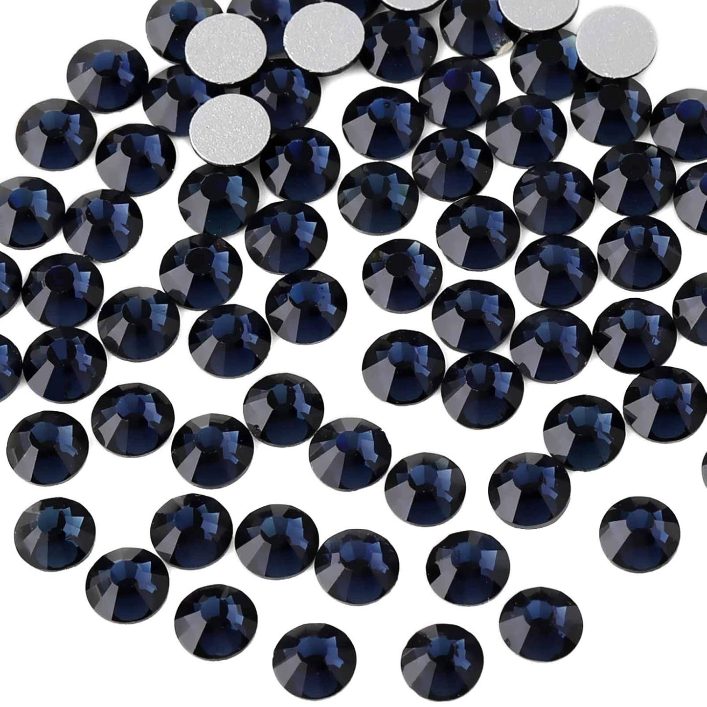 beadsland Flat Back Crystal Rhinestones Round Gems for Nail Art and Craft Glue Fix,Montana, (1.9-2.0mm) SS6/1440pcs