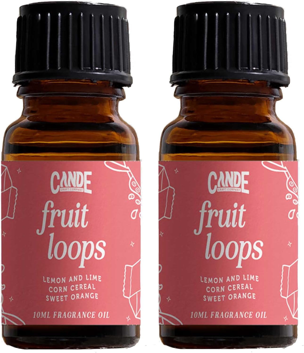 CANDECraftCo Premium Fragrance Oil – Diffuser Oils Fragrances Scented for Home, Candle Soap Making Supplies, Aromatherapy Blends for House (0.34 Fl Oz) (2-Pack, Fruit Loops)