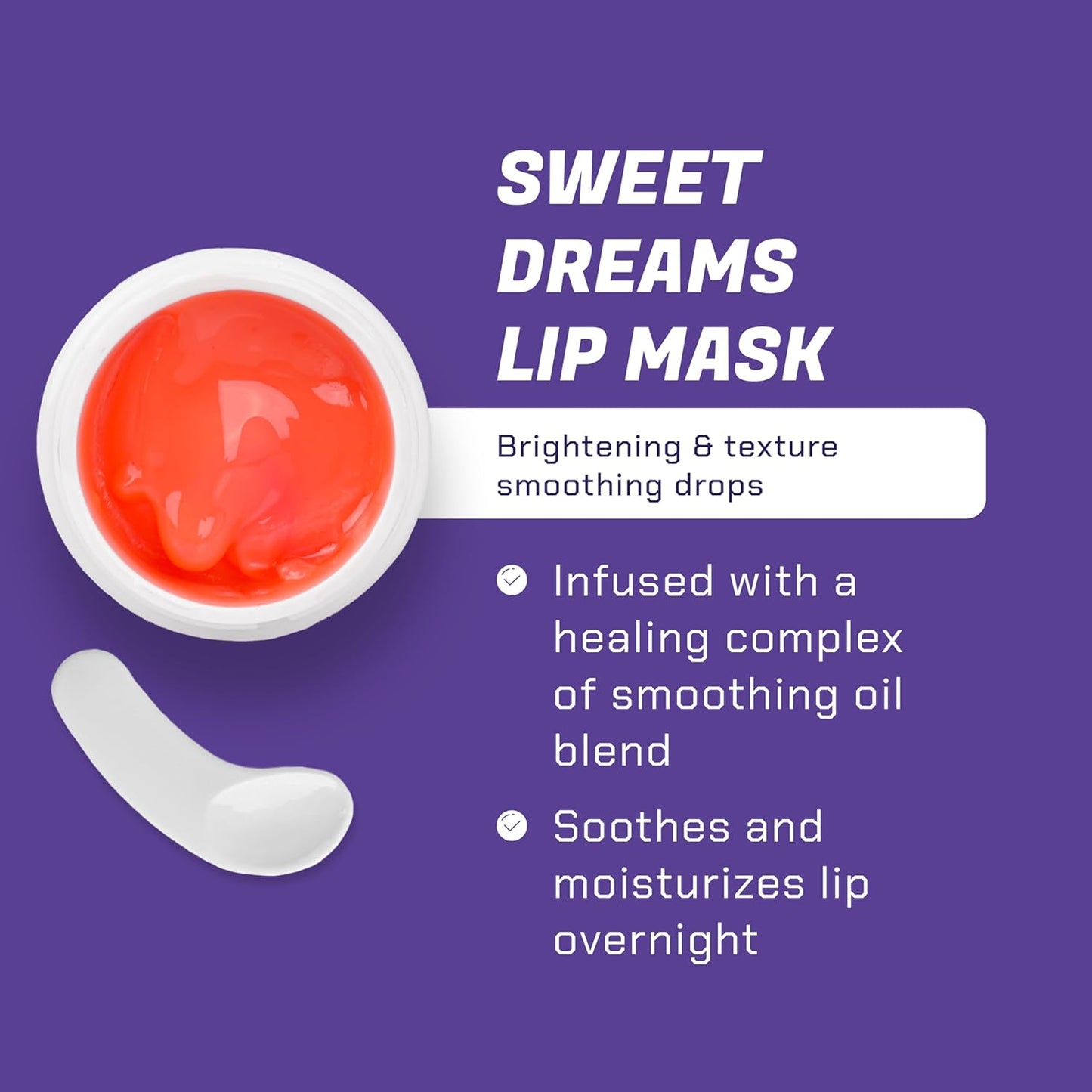 Sweet Dreams Sleeping Lip Mask - Overnight Lip Mask - Organic Lip Balm & Moisturizer - Hydration - Rich in Antioxidants - Paraben & Sulfate Free - Travel Size - For Men & Women - 0.7 oz