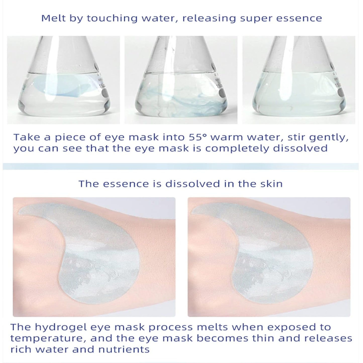 Under Eye Collagen Patches Eye Masks for Puffy Eyes & Dark Circles - Hyaluronic Acid Skincare Treatment Masks, Reduce Under Eye Bags and Smooth Wrinkles,Eye Skin Care Pads, 60 Pcs