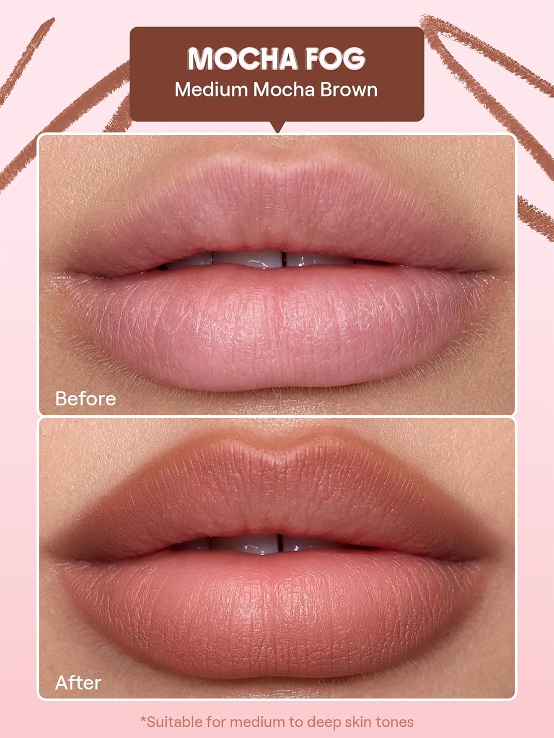 SHEGLAM Cloudline Blur Lip Liner Long Lasting,Vegan & Cruelty-Free Lip Stain-Mocha Fog