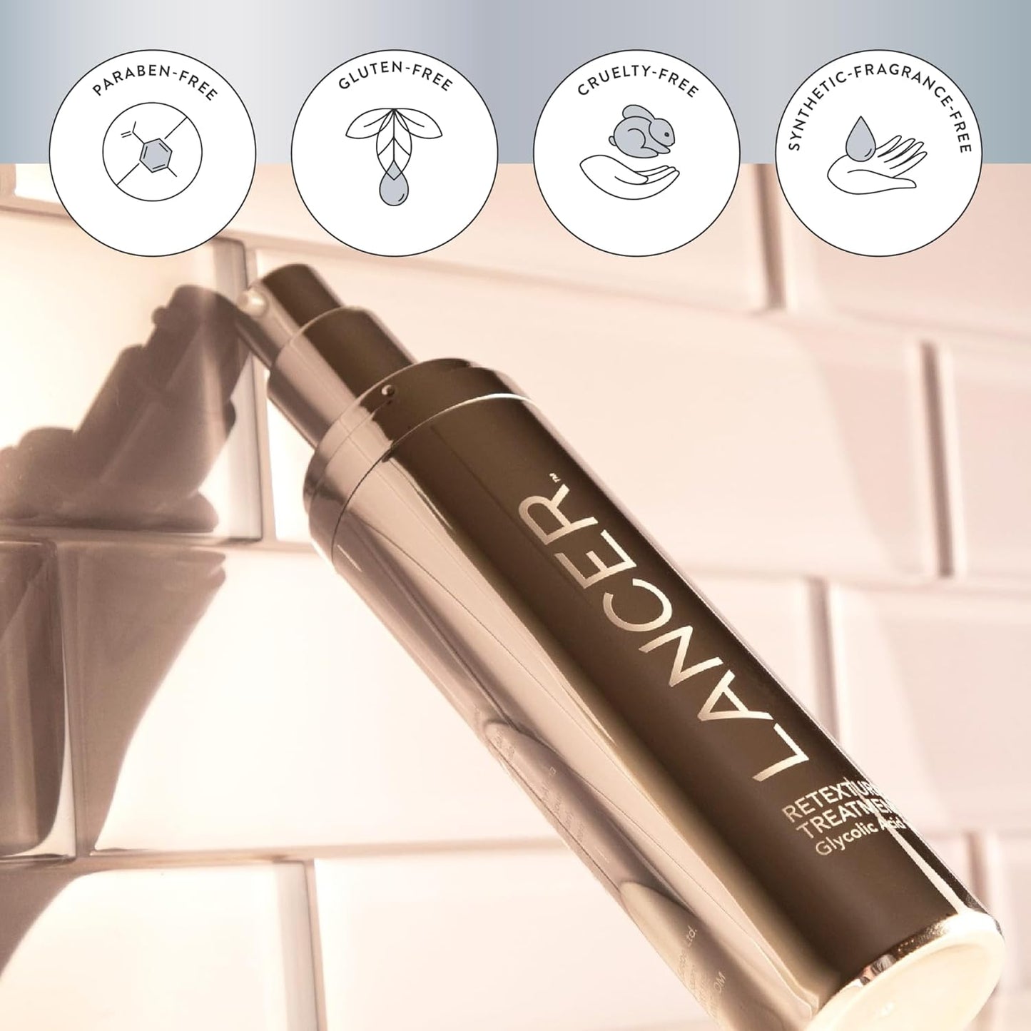 Lancer Skincare Retexturizing Treatment, Daily Moisturizing Cream with 10% Glycolic Acid, 1.7 Fl Oz