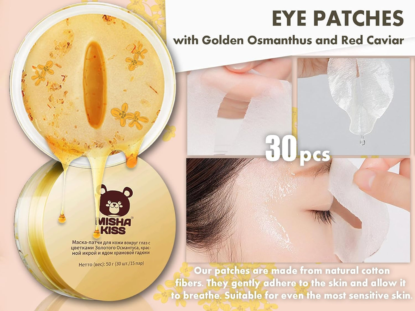 Lifting, Moisturizing and Hydrating, Anti-Aging, Anti-Wrinkle Skin Care Variety Set of 3 for Puffy Eyes, Dark Circles, Eye Bags, Fine Lines | Under Eye Patches 30 Piece | Serum | Cream.