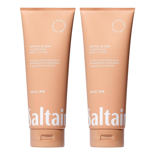 Saltair Body Lotion - 2 Pack Moisturizing Lotion For Dry Skin. Santal Bloom Scented Hydrating Body Cream with Nourishing Moisturizer Formula. Skin Care for Women and Men. 2x 10oz Tubes