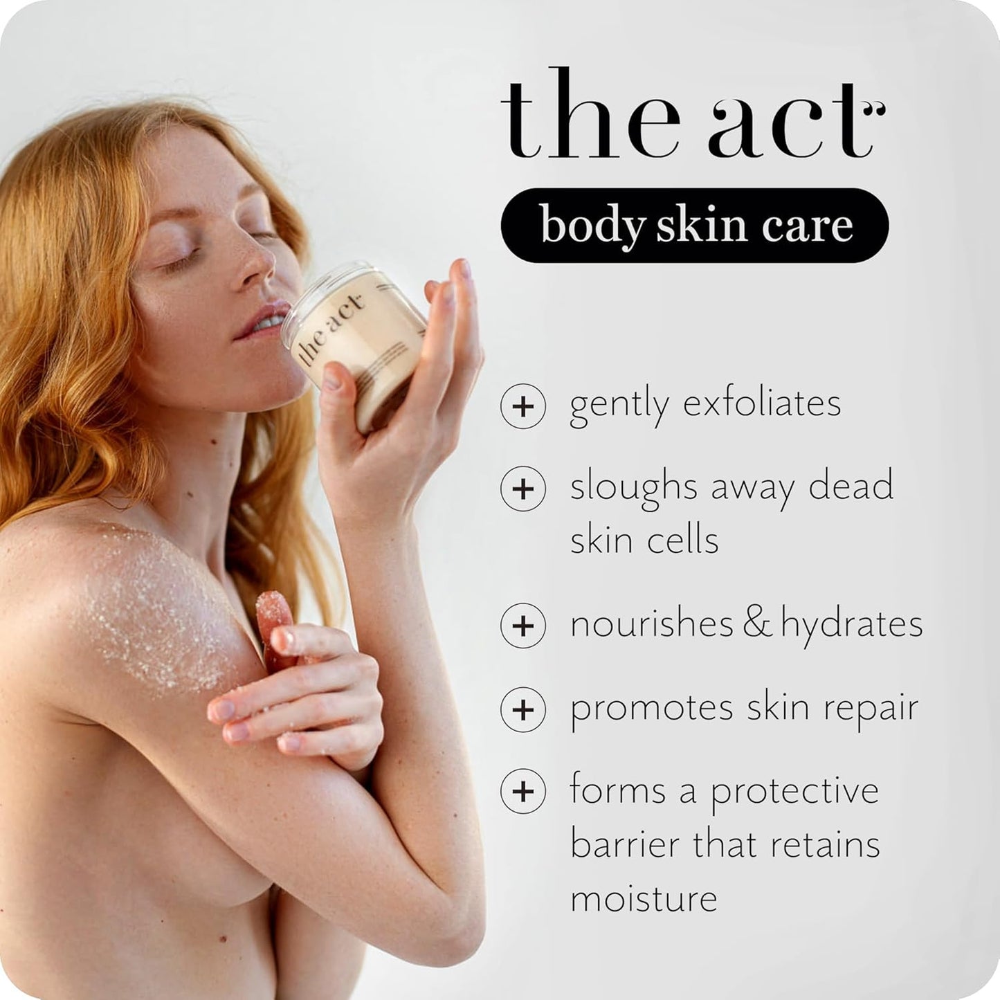 Exfoliating Body Scrub with Sea Salt & Coconut - Nourishing Restores Cleanser Body Balm - Home Spa Care, Vegan, Organic (10.58 Oz, Coconut)