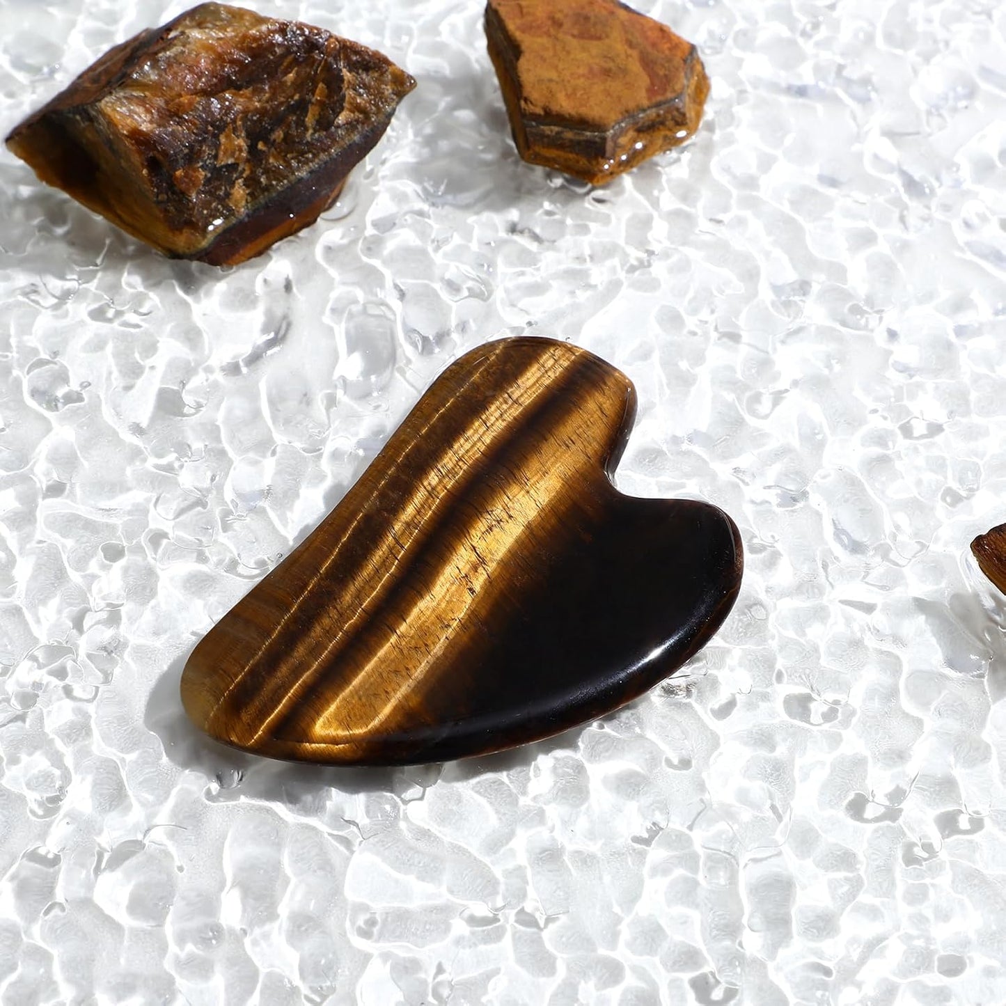 Gua Sha Facial Tools Gua Sha Jade Stone for Face Skincare Facial Body Tensions Reduce Puffiness Yellow