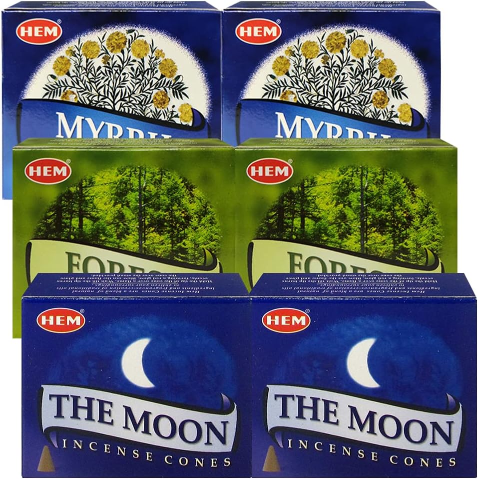 Forest The Moon Incense Cones & Holder Bundle Variety Pack from Hem Trumiri Insense Inscents Insencents Insence