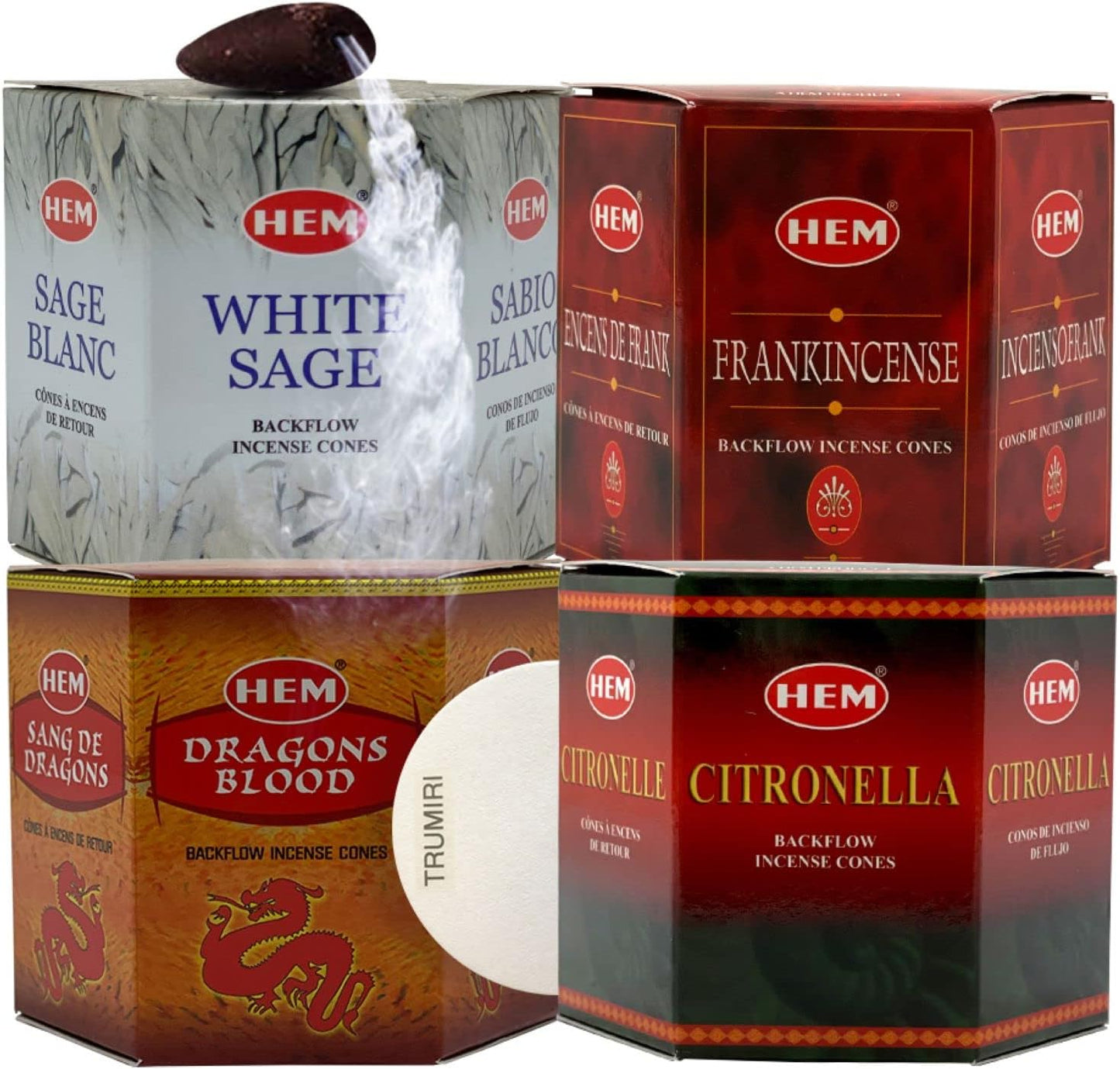 Variety Backflow Incense Cones for Waterfall and Mat Bundle Inciensos Aromaticos|Incienso|Inciense|Insienso