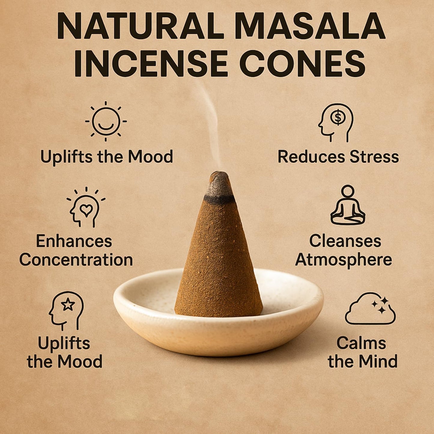 Satya Sai Baba Palo Santo Original Earth Marked Natural Masala Incense 144 Dhoop Cones in Pack of 12 Boxes | Best for Prayer, Meditation and Relaxation