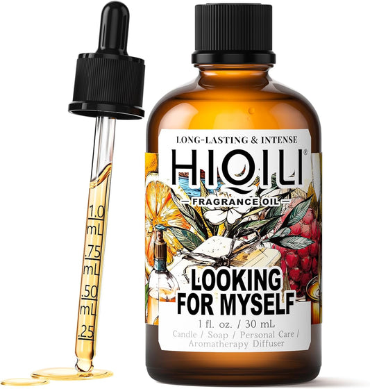 HIQILI Looking for Myself Fragrance Oil for Diffuser, Inspired by C.Ron Musc-oli, DIY Candle, Soap, Perfume Making, Long Lasting Warm & Sweet Scents - 1 Fl Oz