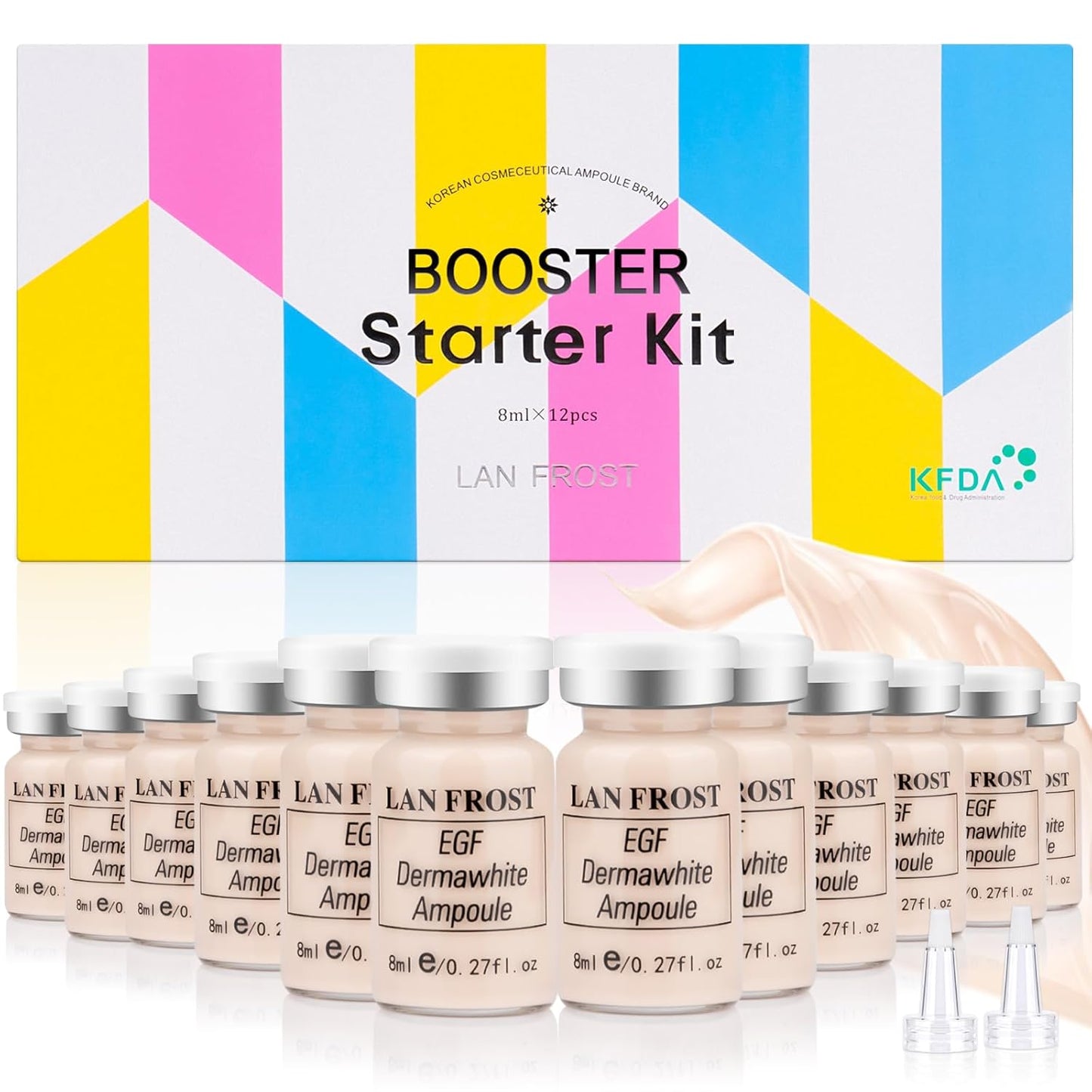 BB Pigment Serum Starter Kit Hyaluronic Acid Essence Foundation BB Facial Glow Skin Care Kit 0.27oz 12 Vials, Combined With Niacinamide and Peptides To Brighten Skin Tone Anti-Aging Foundation #1