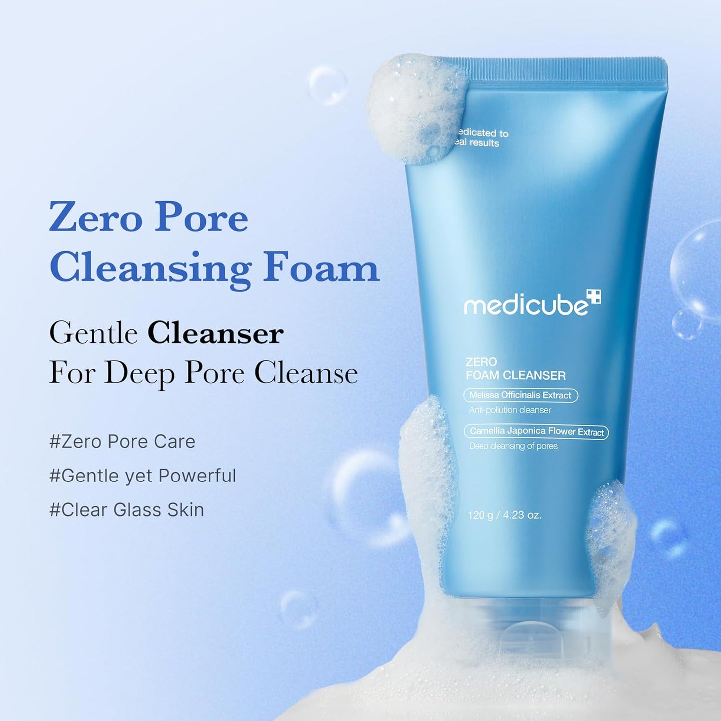 medicube Zero Foam Cleanser for Sensitive Skin - Sebum Control, Moisture Balance, and Pore Minimization | Korean Skincare
