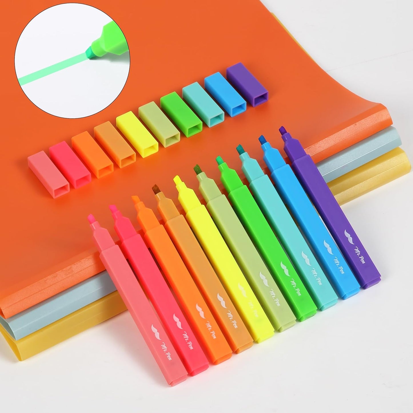 Mr. Pen- Aesthetic Highlighters, 10 Pack, Chisel Tip, Vibrant Colors, Cute Highlighters Assorted Colors, Back to School Supplies
