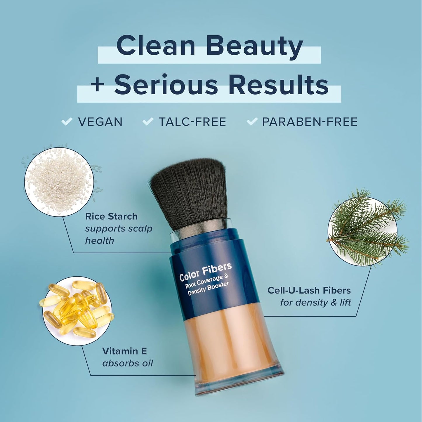 TRUHAIR Color Fibers Root Coverage & Density Booster | Quick-Apply Touch Up Hair Color | Natural Matching, Gray Hair Cover Up - 11 Colors Available (Black)