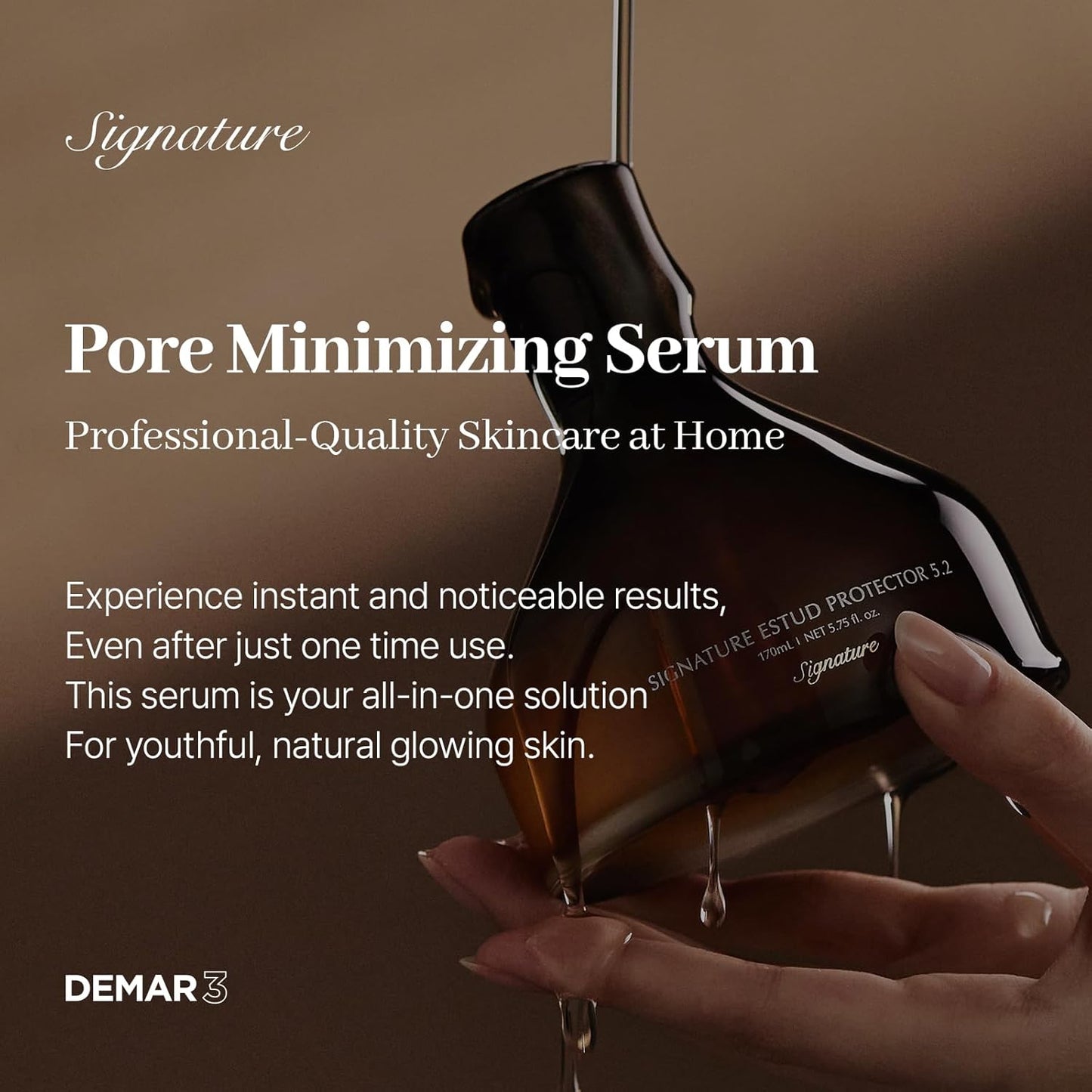 Signature ESTUD Protector - Niacinamide Face Serum (2%), 5.75 fl oz, Pore Minimizer Serum for Face Korean Milk Skin care Glass & Glossy Skin ampoule