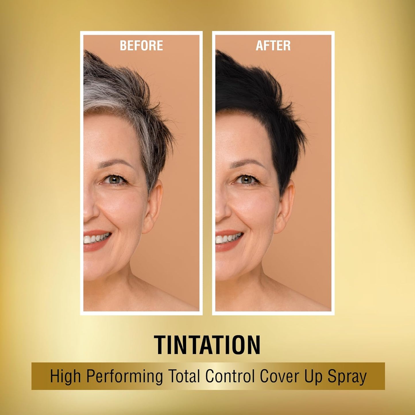 Red by Kiss Tintation Temporary Hair Color Spray, Instant Gray Root Touch Up Coverage, Water-Resistant & Smudge-Proof, Easy Wash Out, Barber & Hairline Touch-Up, Quick-Dry (Jet Black, 2.82 oz)
