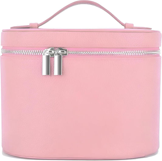 Upgrade Makeup Bag Travel Toiletry Bag Portable Cosmetic Makeup Organizer Bag Detachable Compartments (Pink-cute-cool style)