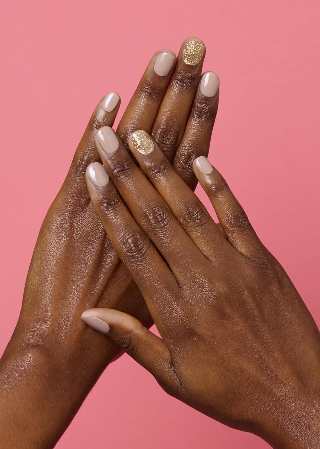 ohora Semi Cured Gel Nail Strips (N Nudist) - Nude, Solid, Works with Any UV/LED Lamps, Salon-Quality, Long Lasting, Easy to Apply & Remove - Includes 2 Prep Pads, Nail File & Wooden Stick