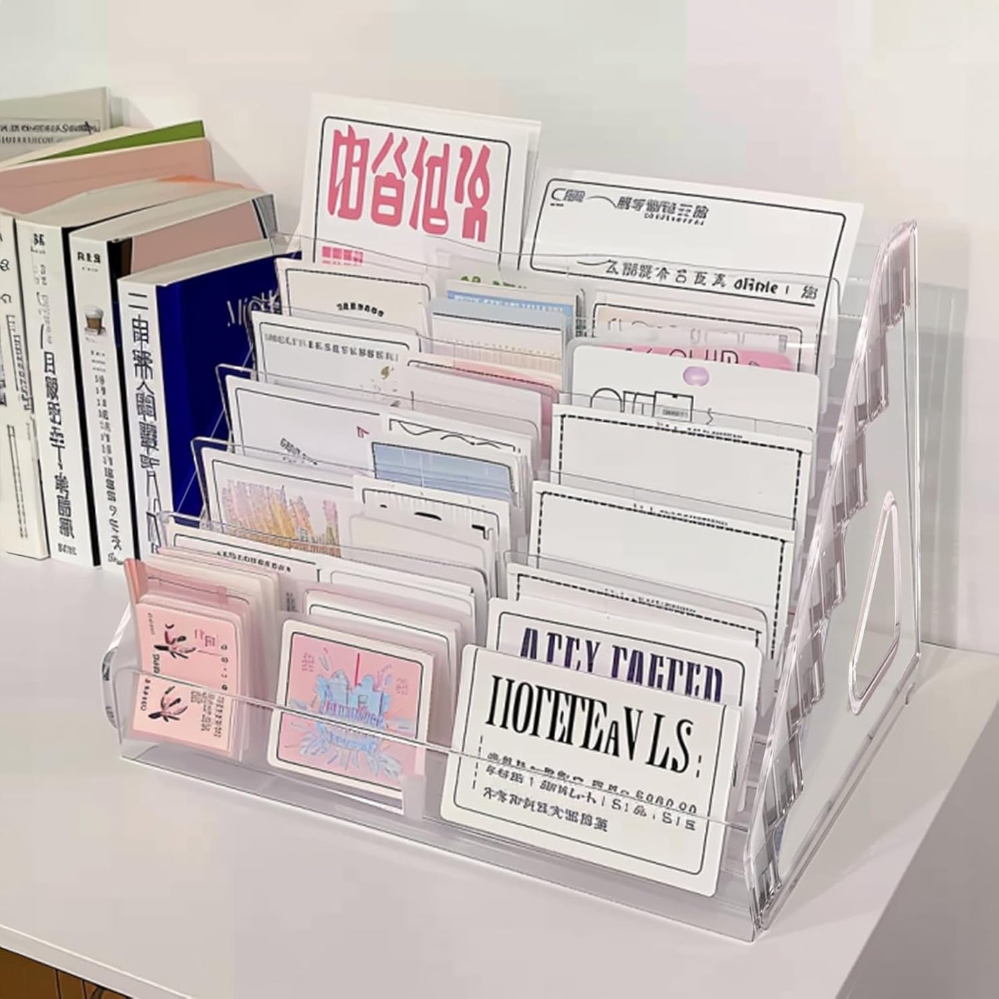 Nail Polish Storage Box Makeup Organizer Cosmetics Storage Transparent Easy to Assemble 7 Layers