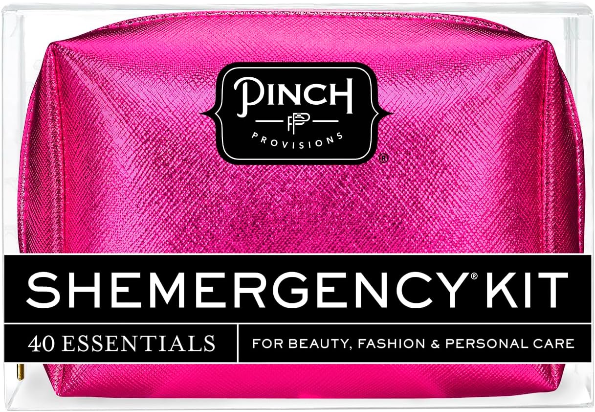 Pinch Provisions Shemergency Kit for Her, 40 Emergency Essential Items, Compact, Multi-Functional Pouch, Gift for Women, Birthday, Bachelorette Parties, and More!