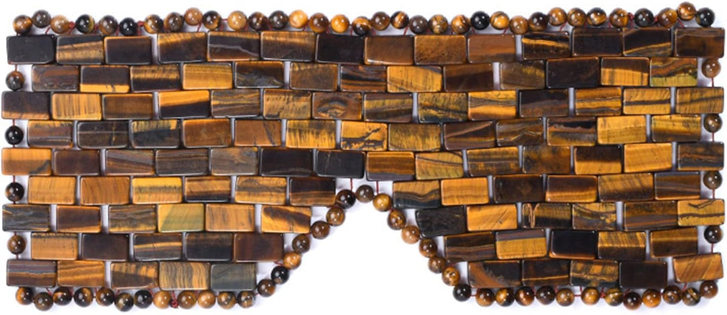 Jade Eye Mask Tiger Eye Cooling Jade Sleep Eye Mask 100% All Natural Soothe Stone Eye Mask